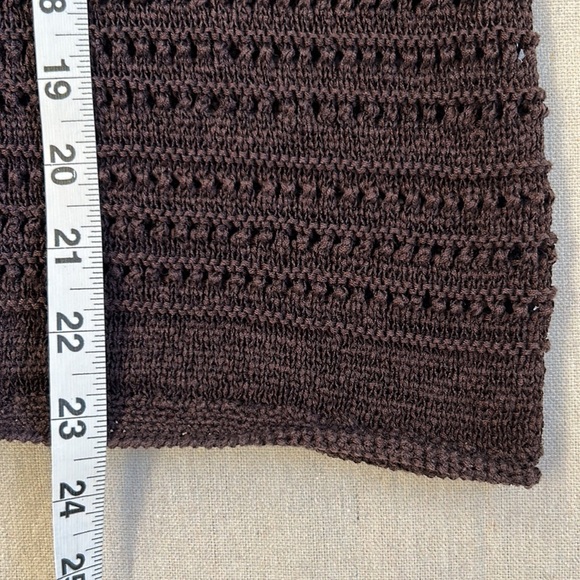 VTG Talbots Women's Brown Pullover Sweater Knit Vest Size Medium - Picture 8 of 8